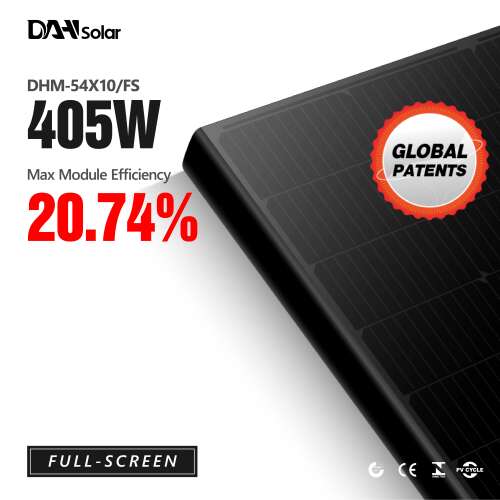 DAH Solar DHM 54X10 FS BB 405W Full Screen Full Black With White