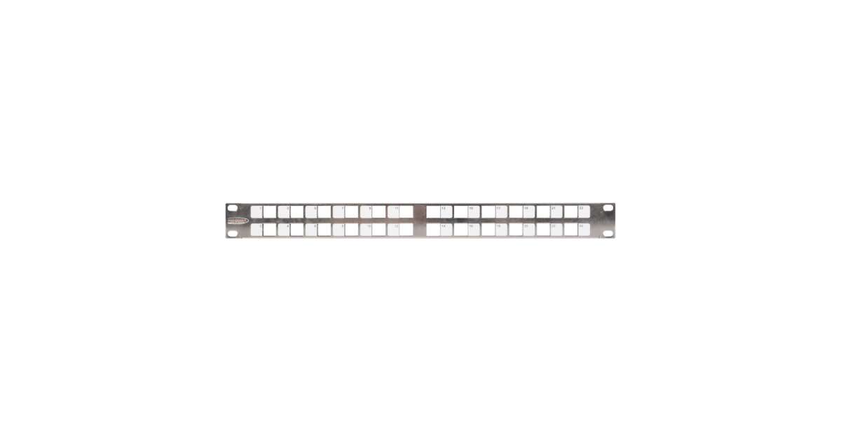 Nikomax patch panel 24 port 1U döntött NMC RP24 BLANK AN 1U MT NMC