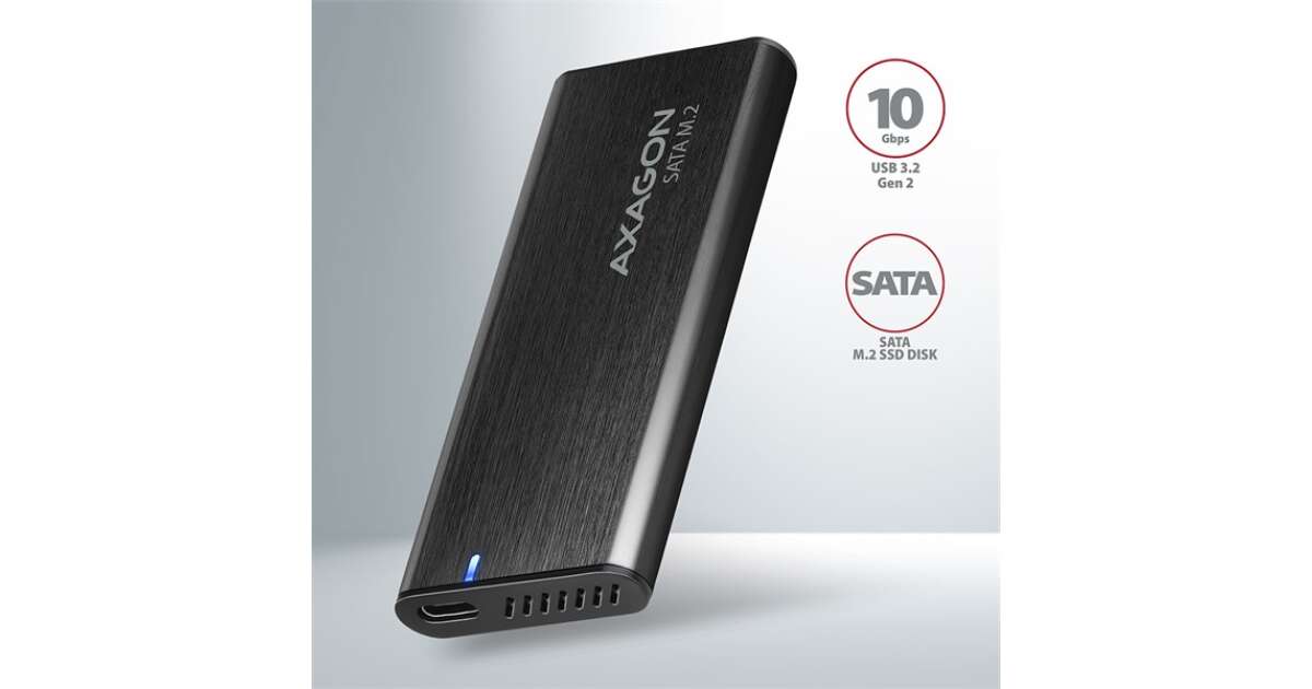 Axagon eem2 sbc superspeed usb c m 2 sata ssd külső ház EEM2 SBC