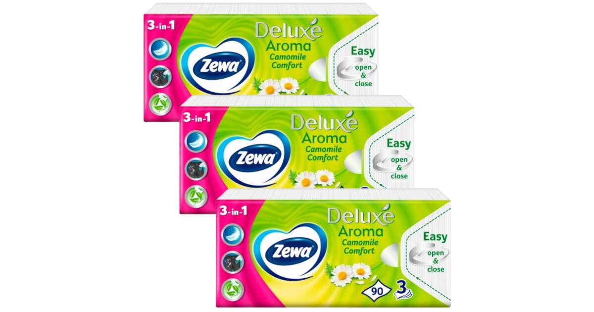 Zewa Deluxe R Teg Pap R Zsebkend Camomile Comfort X Db Pepita Hu