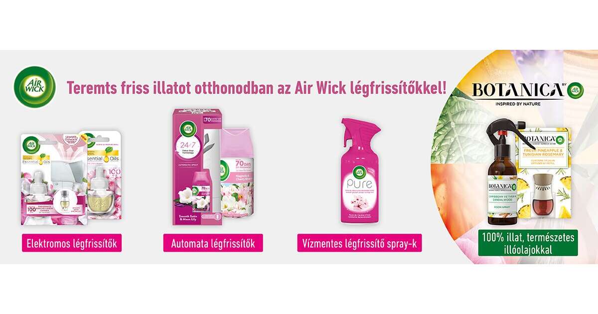 Air Wick Freshmatic Pure Cseresznyevirág Automata Légfrissítő Spray És