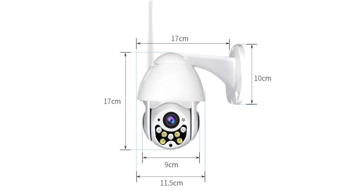 Pro vison Onvif P20 Wifi IP Kültéri Térfigyelő Kamera Full HD 1080p