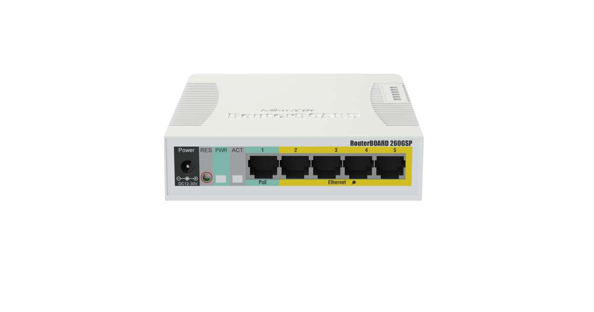 MikroTik RB260GSP CSS106 1G 4P 1S 5port GbE 1xGbE SFP PoE Switch