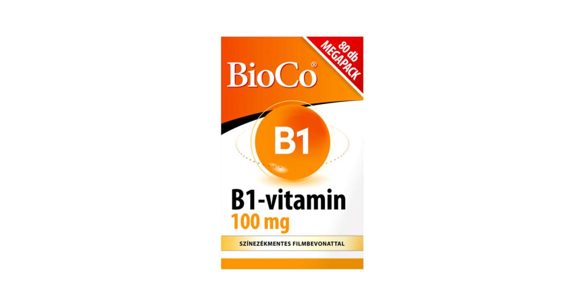 BIOCO B1 VITAMIN 100 MG MEGAPACK FILMTABLETTA 80 DB Pepita Hu