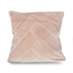 Rózsaszín bordázott díszpárnahuzat, 45x45 cm - SELOWEI