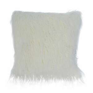 Fehér szőrös díszpárnahuzat, 45x45 cm - SELOWEI