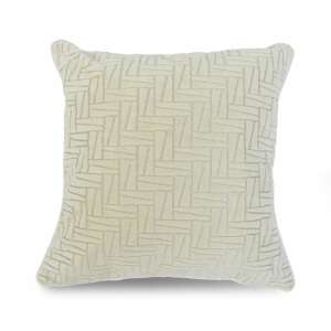 Krémszínű díszpárnahuzat geometrikus mintával - SELOWEI