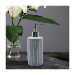 Szürke kerámia szappanadagoló pumpával, fürdőszobai kiegészítő - SELOWEI