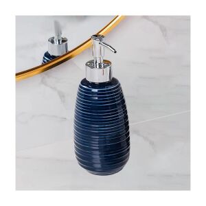 Kerámia kék csíkos szappanadagoló fürdőszobába - SELOWEI