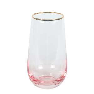 Lady rózsaszín és arany szegélyű magas pohár - Pohár