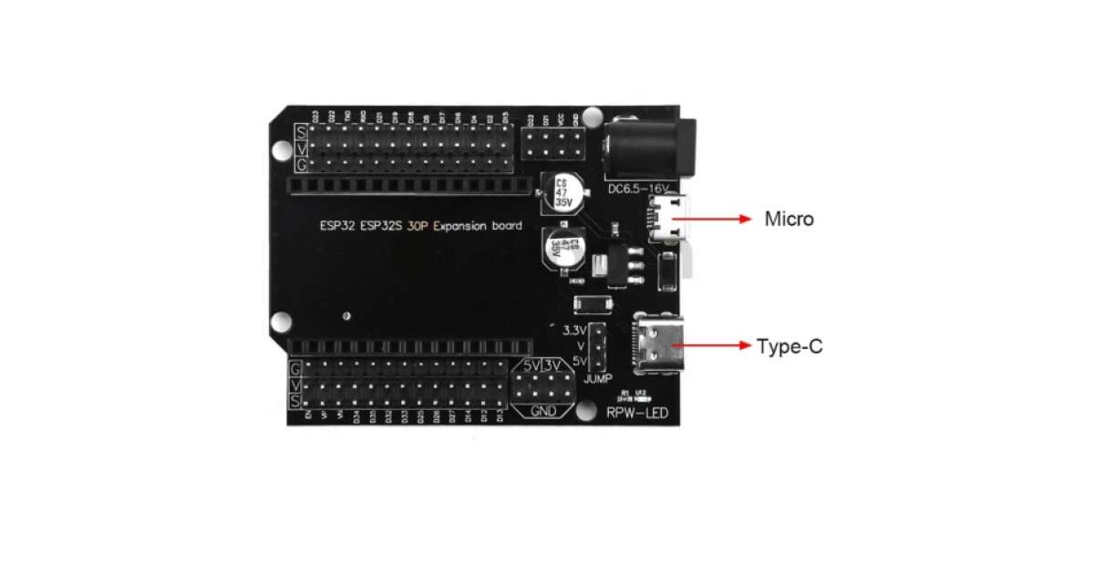 ESP32 I/O shield 30 pin | Pepita.hu