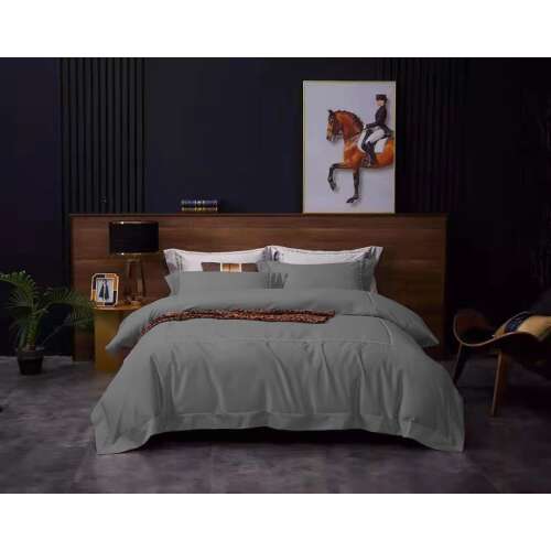 Supima Pamut Ágyneműhuzat - Achát Szürke - 3 részes