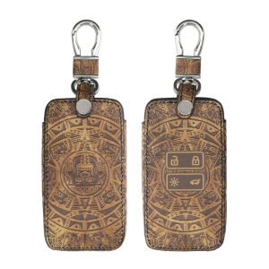 Renault 4-Button Key Fob Case - Smart Key, Kwmobile, Brown, Eco-Leather, 44637.68