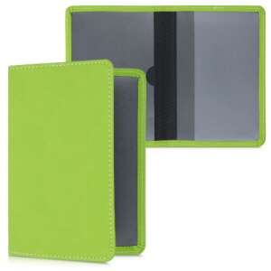 Kwmobile zelený ekologický kožený držiak na autodokumenty, pre registračné a poistné dokumenty - Doplnky oblečenia