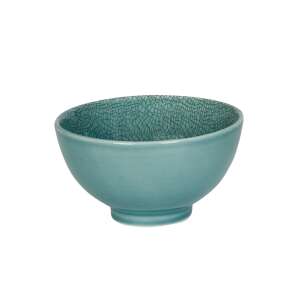 Zöld kerámia tál repedezett mázzal, ideális müzlihez, leveshez vagy snack-ekhez - SELOWEI