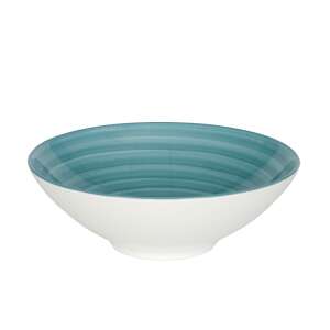 Zöldes kék kerámia mély tál, 26x7.7 cm - SELOWEI
