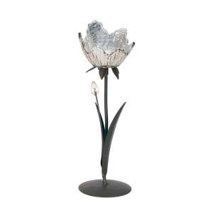 Musa Virág Gyertyatartó - Barna Fém - 17x13x18 cm