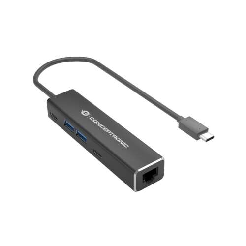 Conceptronic ABBY13B dokovacia stanica a replikátor portov Kábel USB 3.2 Gen 1 (3.1 Gen 1) Type-C Šedá (ABBY13B)