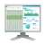 Eizo FlexScan S2133 21.3 inch IPS LED monitor, grey, displaying spreadsheet and charts