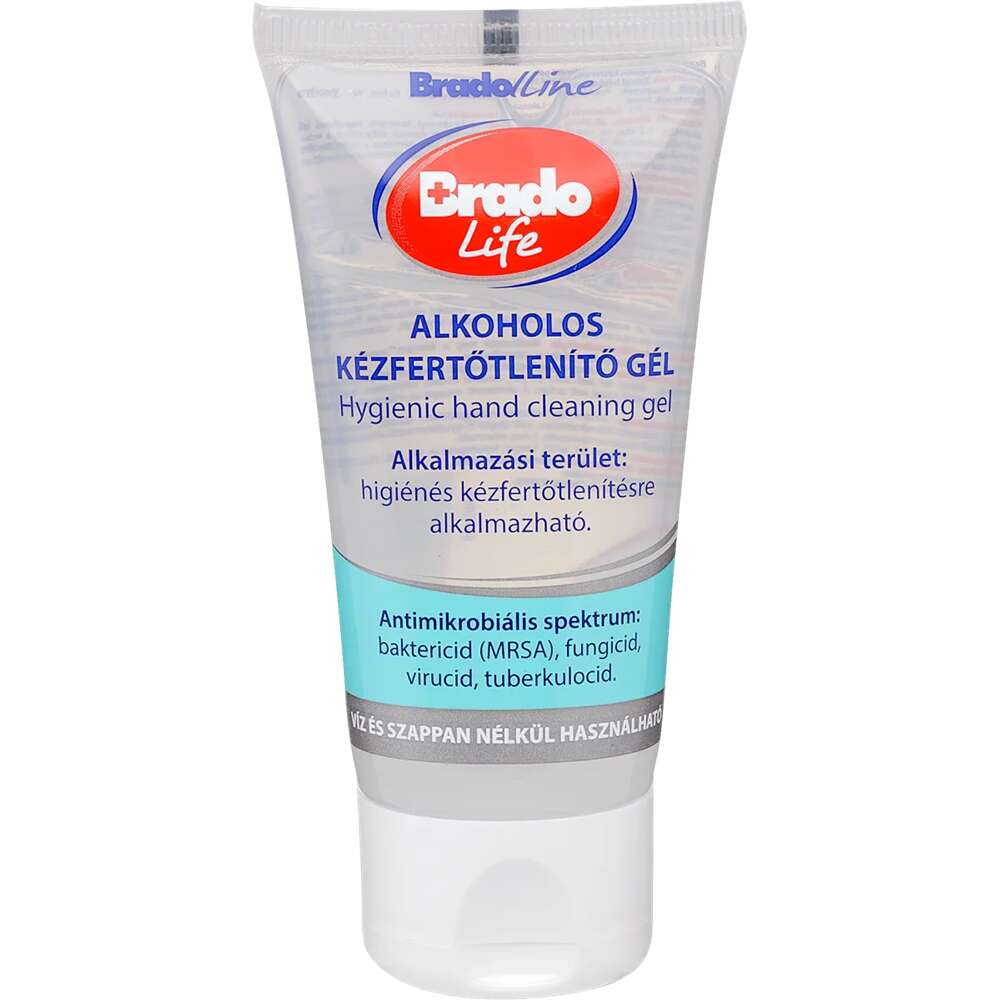 Kéz- és bőrfertőtlenítő gél tubusos 50 ml bradolife