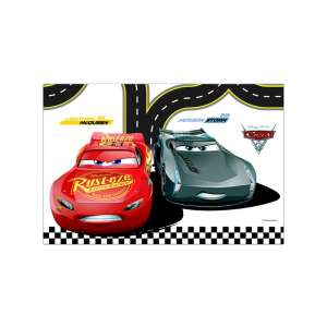 Disney Cars 3 Tischdecke mit Lightning McQueen und Jackson Storm, 120x180cm - Tischdecken