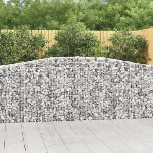 vidaXL 25 db íves horganyzott vas gabion kosár 400x30x100/120 cm 82466392 - Kerítéselem