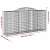 vidaXL 3 db íves horganyzott vas gabion kosár 300x50x140/160 cm, méretek