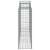 vidaXL 3 db íves horganyzott vas gabion kosár 300x50x140/160 cm, oldalnézet