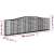 vidaXL íves horganyzott vas gabion kosár, 400x30x100/120 cm, kertfal, megtartó fal, dekoratív, hangszigetelő, méretek