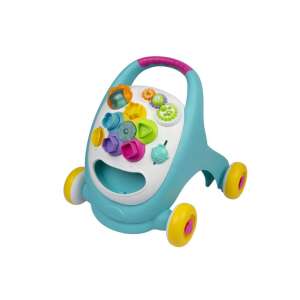 Cărucior pentru bebeluși de culoare albastră cu centru de activități colorat, cărucior muzical, cărucior pentru bebeluși cu jucării, cărucior pentru bebeluși pentru învățare, cărucior pentru bebeluși pentru primii pași - Premergatoare, Premergatoare și Jocuri de dezvoltare pentru copii mici