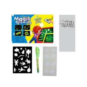 Magisches Zeichenbrett Set mit Leuchtmarker und Schablonen - Zeichentafeln, Schreibtafeln