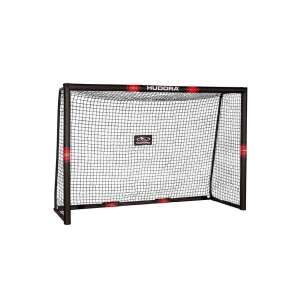 Poarta de fotbal Hudora Pro Tect 240, cadru negru cu accente roșii, 240x160x85 cm - Sport și agrement