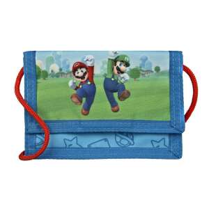Super Mario pénztárca pánttal, kék színű, rajta Mario és Luigi - Gyerek pénztárca