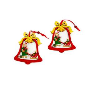 Set de 2 clopoței de Crăciun din lemn cu ornamente în formă de urși - Nonbrand Decorațiuni de Crăciun