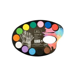 12 Farben Aquarell-Farbpalette mit Pinsel, Marke Nasza - Schreibwaren & Schreibmaterial