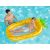 Pineapple inflatable pool float with mesh bottom in use