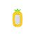 Pineapple inflatable pool float on white background