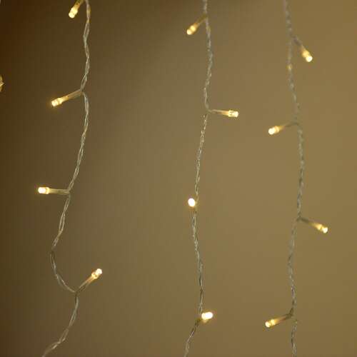 LED Fényfüggöny - 220 LED - Meleg Fehér - 2x2m