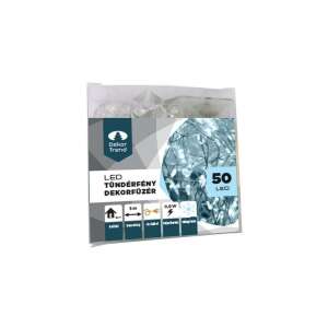 Dekor Trend 50 LED luminițe de Crăciun, alb rece, 5 metri lungime, alimentate cu baterii, pentru uz interior - Ghirlande luminoase