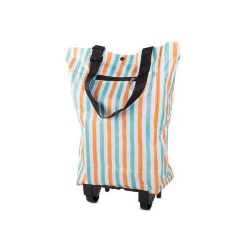 Kerekes Bevásárlótáska - Színes Csíkos - 43x27x15 cm