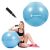 Woman with Springos Blue Gym Ball