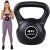 Žena drží čierny kettlebell Springos 4kg