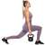 Woman doing a lunge exercise with a Springos 4kg kettlebell