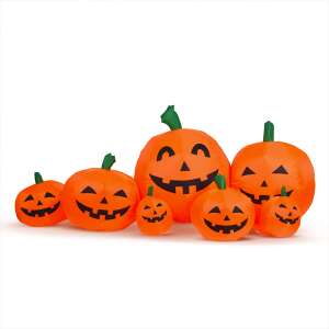 Inflatable pumpkin Halloween decoration with LED lights, 230cm, 9 white LED lights, IP44 - Halloween decoration