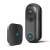 Smart Wi-Fi video doorbell with indoor chime, black