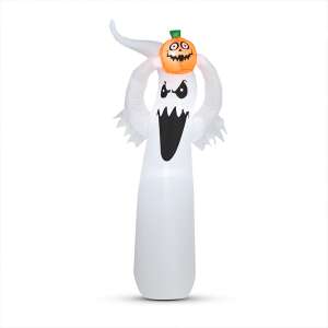Inflatable ghost with pumpkin Halloween decoration, 180 cm, 6 white LEDs, IP44 - Halloween decoration