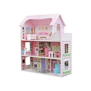 Domček pre bábiky - 3-poschodový - s LED svetlami - 62x27x70cm