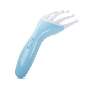 Син електрически вибриращ масажор за глава с метални топчета, идеален за облекчаване на главоболие и мигрена - Рехабилитационно средство