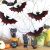 Halloween bat decorations in use, spooky Halloween scene