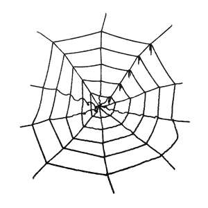 Decoratiune de Halloween cu pânză de păianjen neagră, 90x90 cm - Decorațiuni de sezon